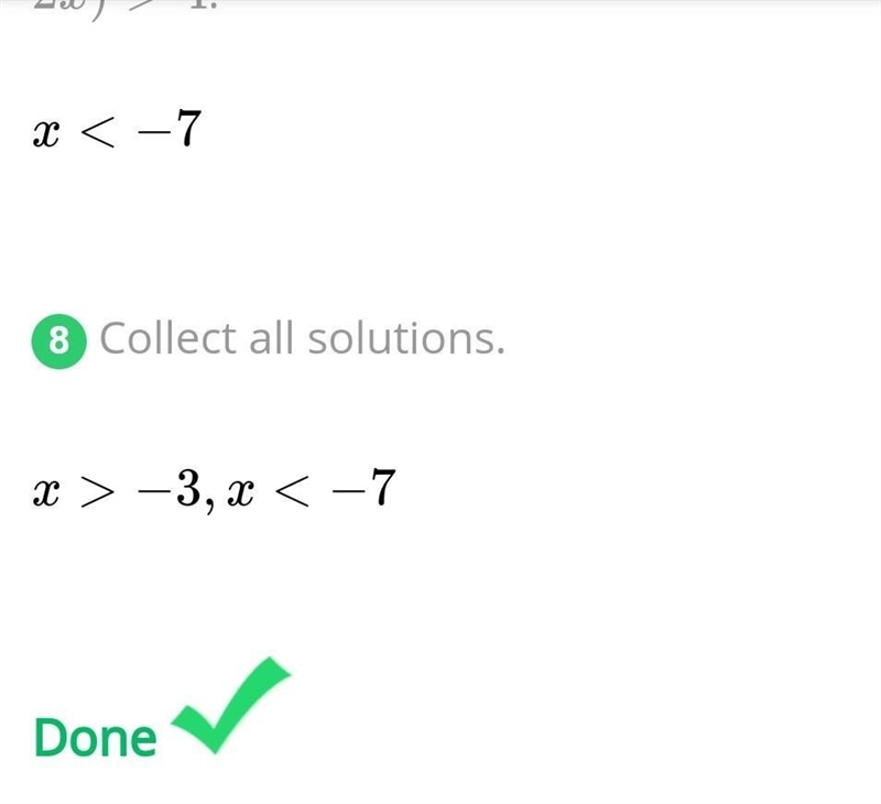 Ep video Solve the following inequality algebraically 5|10 + 2x| - 1 > 19​-example-3