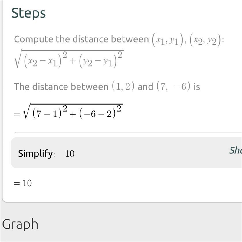 Find The distance between the point A= (1,2). B= (7,-6)￼￼-example-1