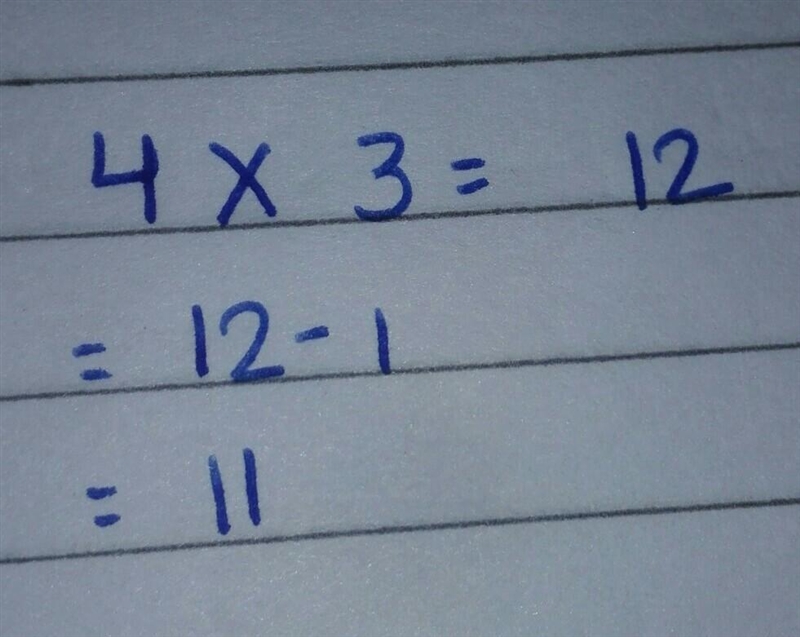 One subtacted from the product of 4 and a number is 11​-example-1