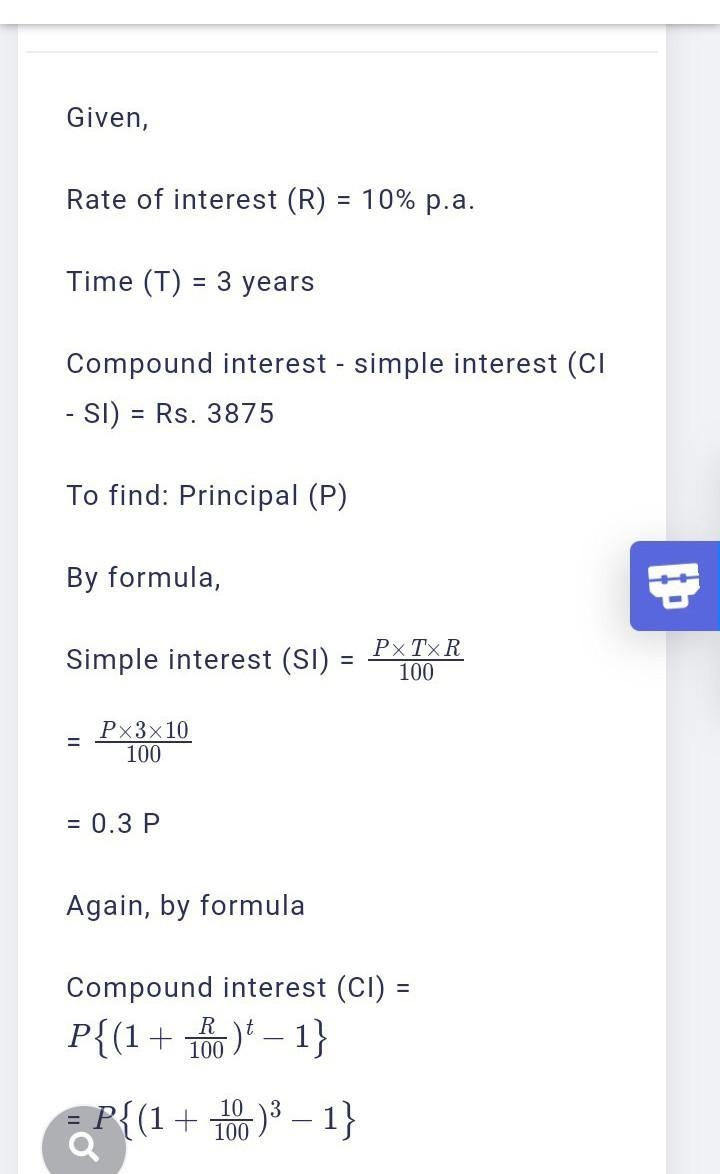 If the compound interest on a sum of money in 3 years at the rate of 10% per annum-example-2