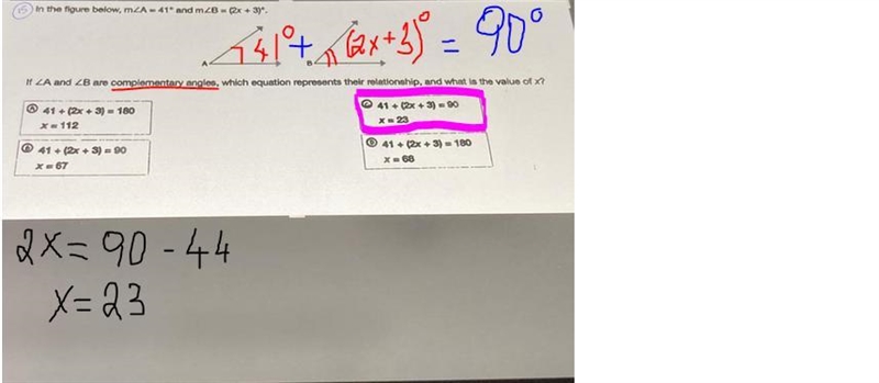 In The Figure Below, M/A=41 And M/B= (2x+3)-example-1