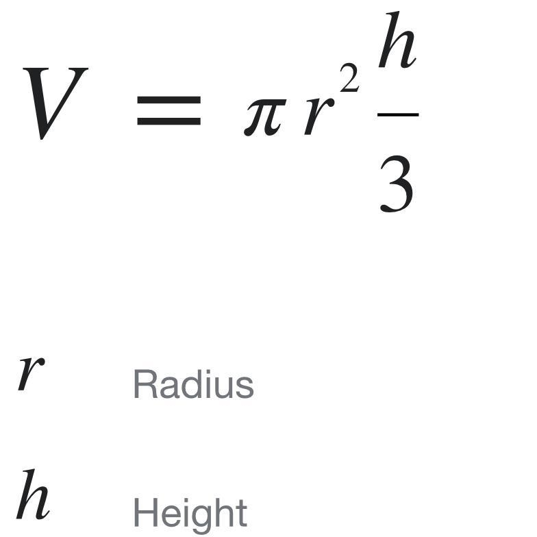 Help volume of a cone!!!!-example-1