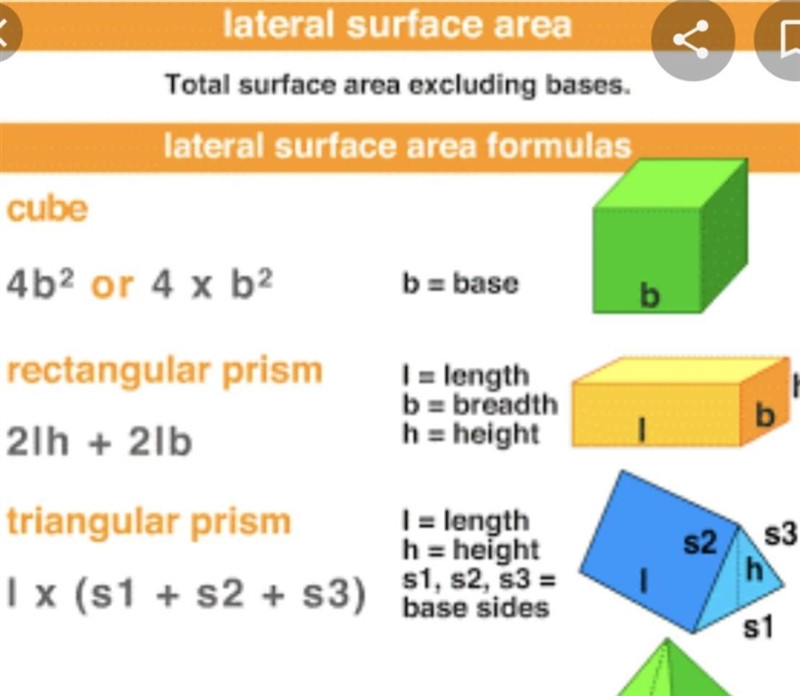 4. A triangular prism is shown below. 8 m 7 m 7 m 12 m 1 What is the lateral surface-example-1