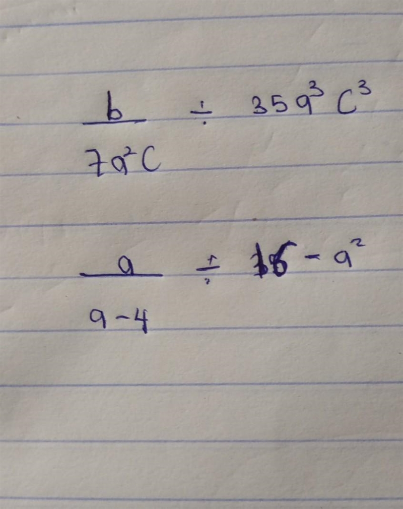 PLEASE HELP!!! Bring the fraction: b/7a^2c to a denominator of 35a^3c^3 a/a-4 to a-example-1