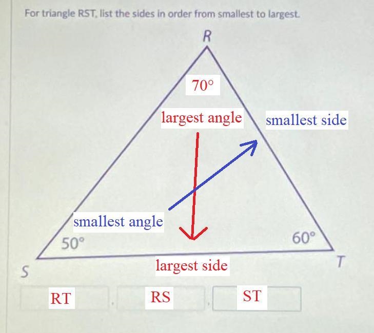 If I have a triangle with the angles 50 and 60° what will all three sides be￼ PLEASE-example-1