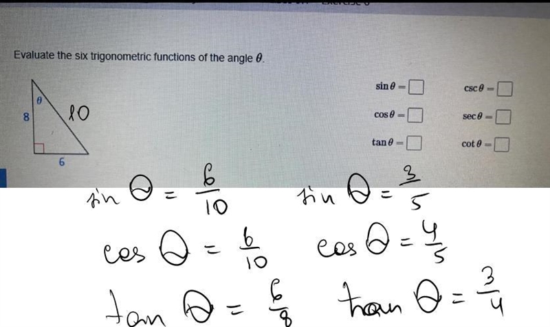 Evaluate the six trigonometric functions of the angle 8?-example-1