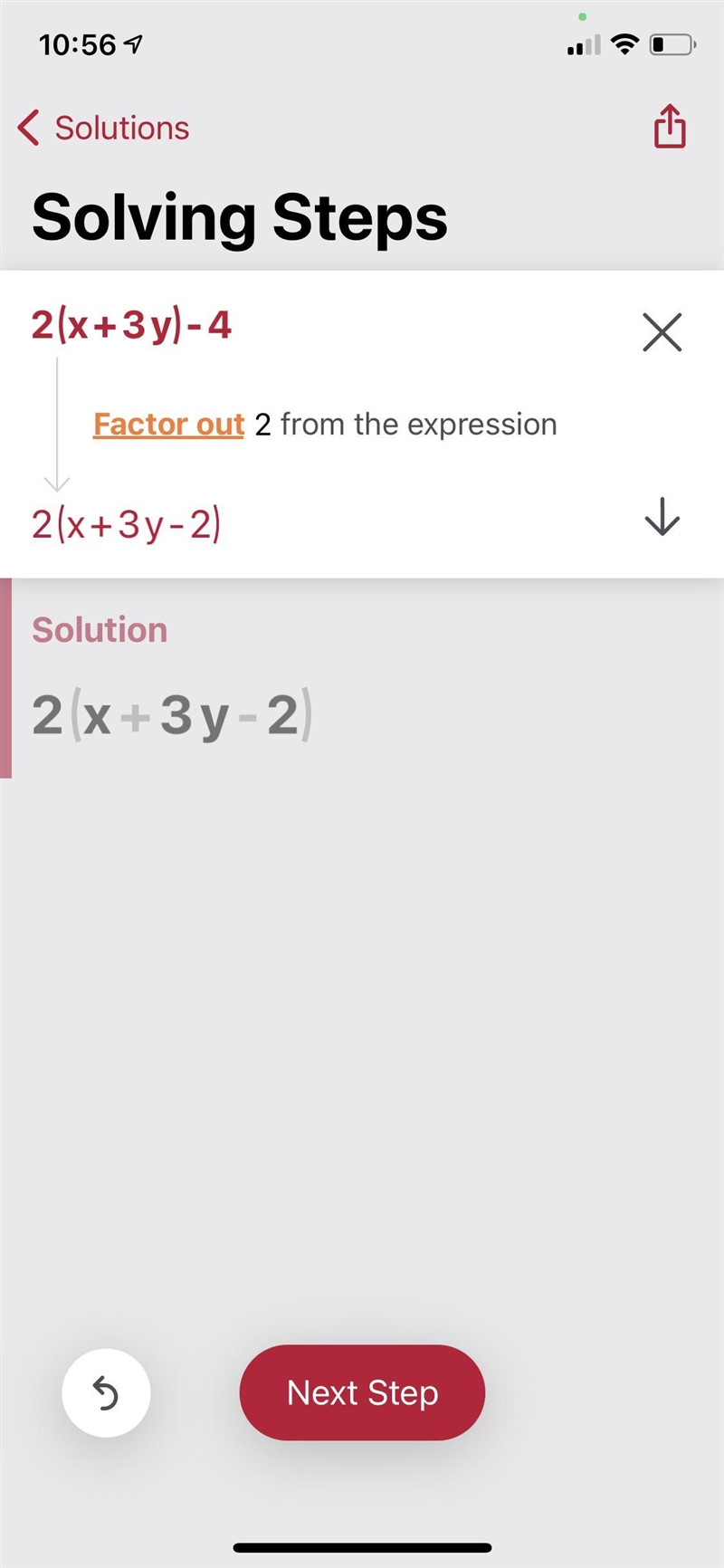 Evaluate the expression, 2(x + 3y) - 4-example-1