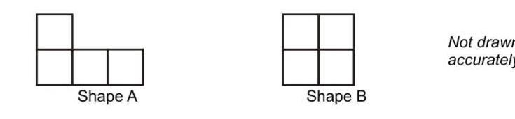 Shape a and shape b are each made from four identical sqaures the perimeter of shape-example-1