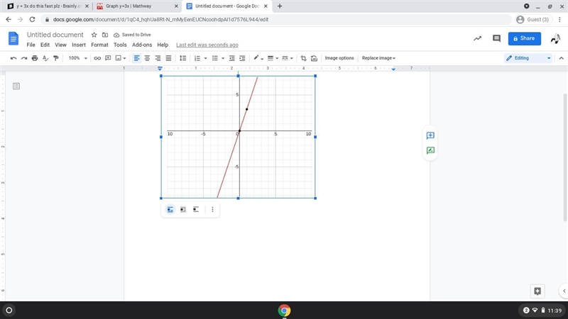 Y = 3x do this fast plz-example-2