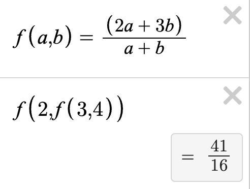 the operation * is defined on the set R of all real number by 2a +3b ÷ a +b evaluate-example-1