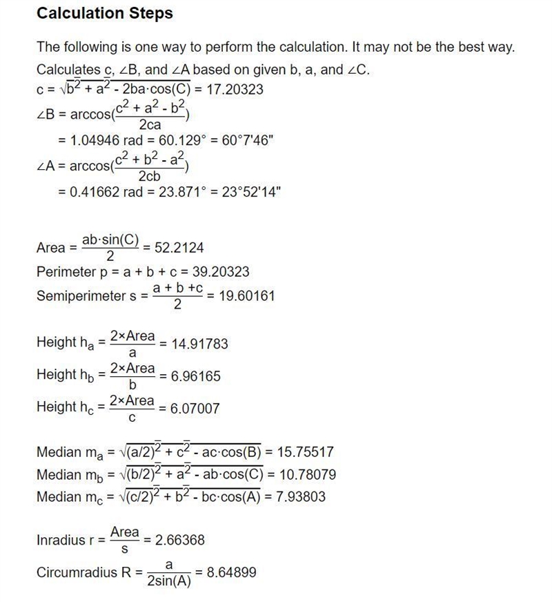 What is the area of the triangle ?-example-2