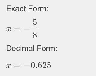 -8x - 8 x = 5 + 5 what does x equal?​-example-1