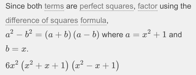 Anyone help me please 6 {x}^(6) + 6 {x}^(4) + 6 {x}^(2) ​-example-1