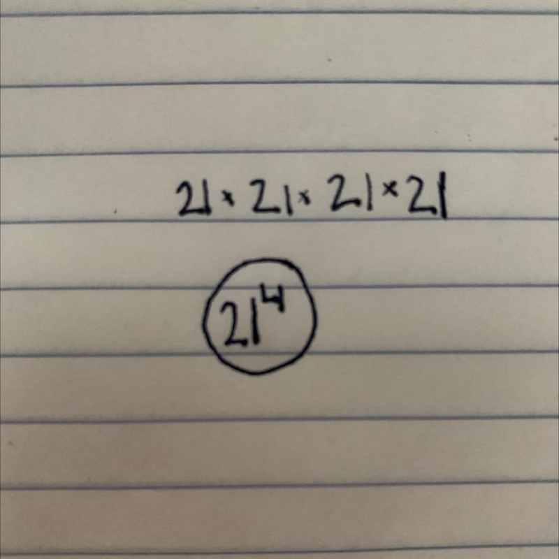 Write the expression using exponents 21 • p • p • p • p-example-1