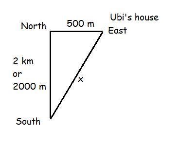 Two communication mask 2km apart and directly north and south of each other. Ubi 's-example-1