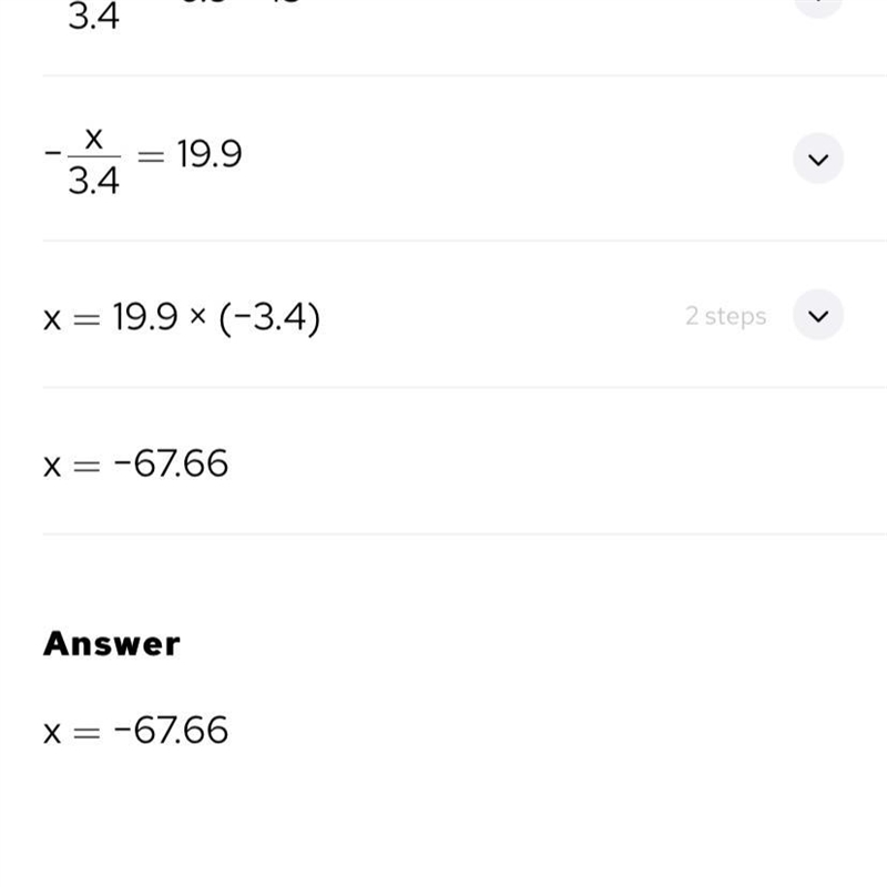 -13 = x/3.4 + 6.9 two step equation​-example-1