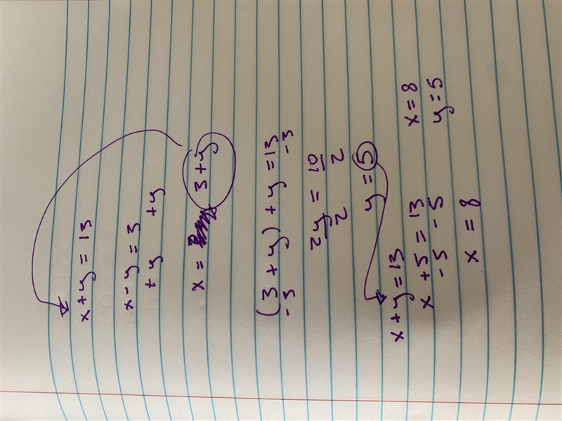 The difference of the two numbers is 3 their sum is 13 find the numbers please help-example-1