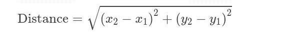 What is the distance between the points (4, -2) and (1, 2)-example-1