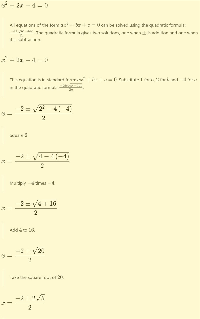 X^2+2x=4 Can someone help me complete the square I forgot how to do it. pls show steps-example-1