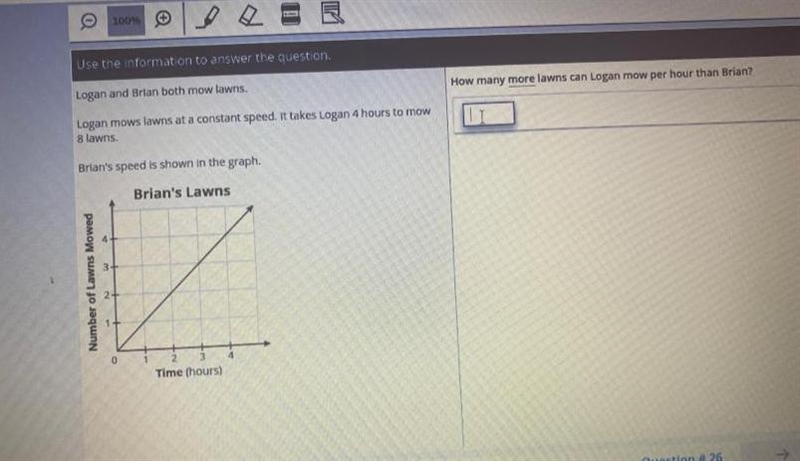 How many more lawns can logan mow per hour thanhow many more lawns can logan mow per-example-1