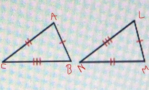 Determine if the two triangles are congruent. if they are, state how you know.-example-1