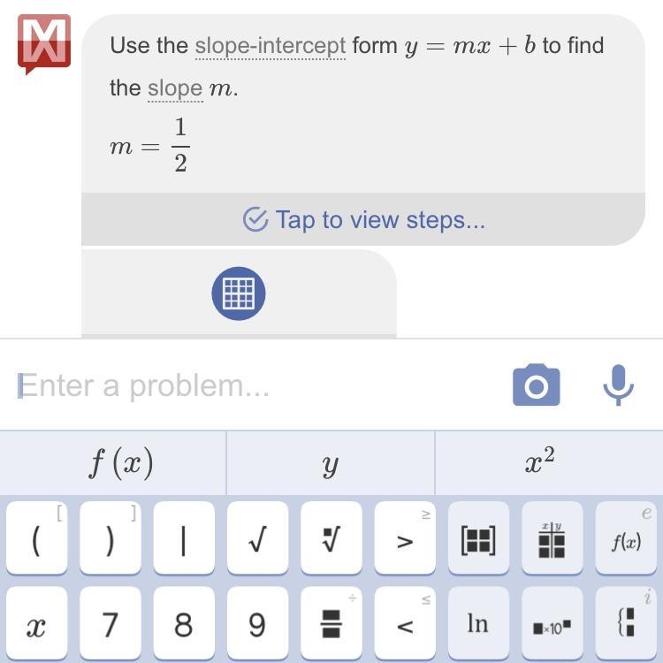 What is the slope of the graph of x-2y=8? A:2 B:- 1/2 C:0 D:1/2-example-1