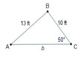 Triangle ABC is a sketch of a triangular flower bed that has an area of 65.1 square-example-1