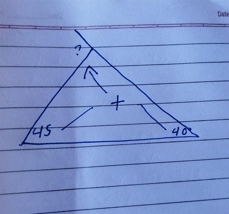 Find the measure of the missing angle using the exterior angle sum theorm.-example-1