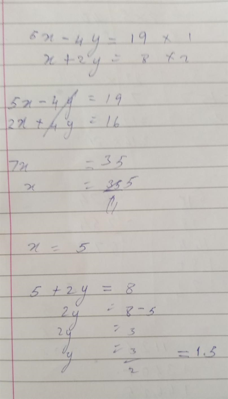 Solve the simultaneous equations. Please help.-example-1