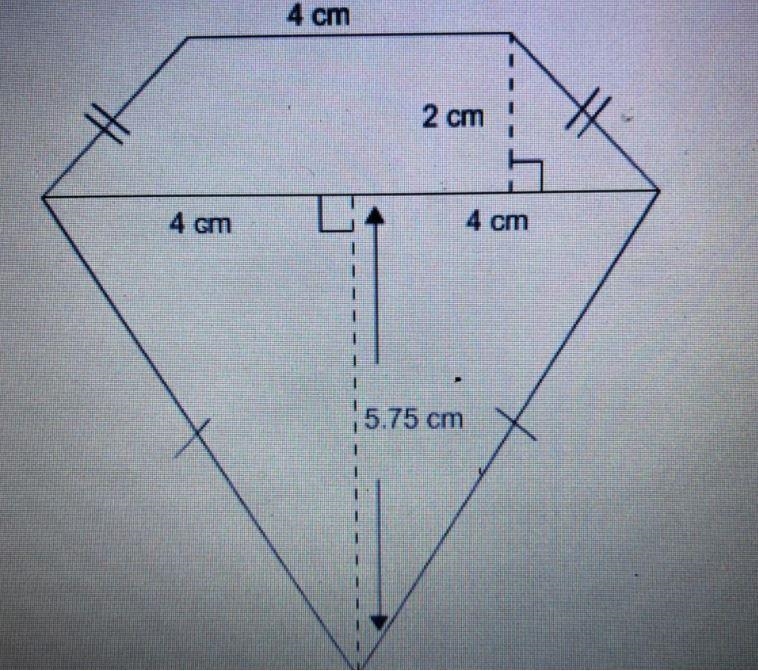 Type the correct answer in the box. Use numerals instead of words. Find the area of-example-1