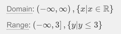 Find the domain and range of f(x)= -2x²+3​-example-1