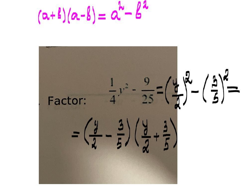 Factoring binomials with the difference of squares-example-1