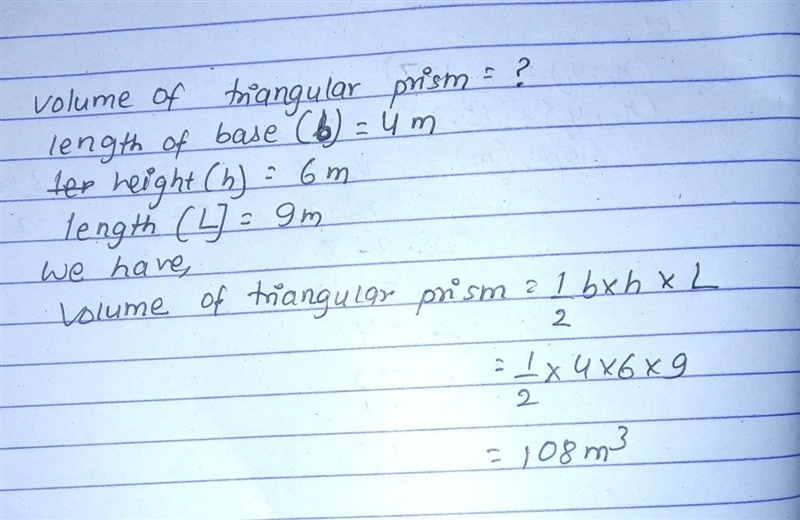 Plz Find the volume of the triangular prism shown below.-example-1