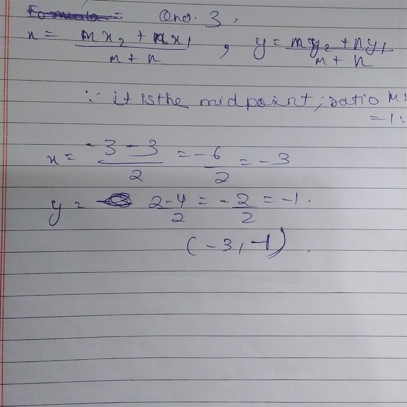 Find the coordinates of the midpoint of KM. 3. у 4. (-3,2) M у M (4,1) K|(2, -3) K-example-1