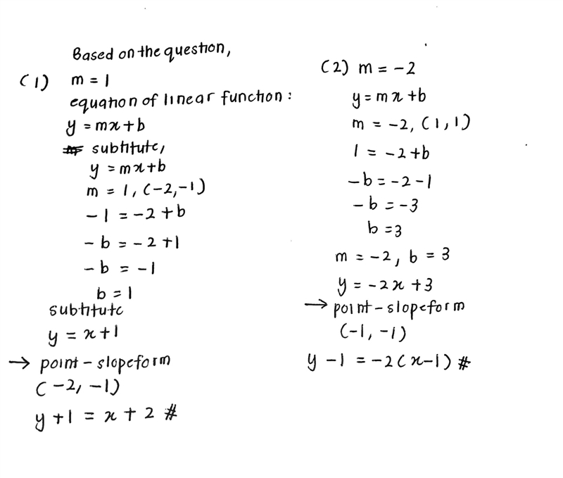 HELP THIS IS DUE IN AN HOUR Write an equation in point-slope form for each line. 2. Slope-example-1