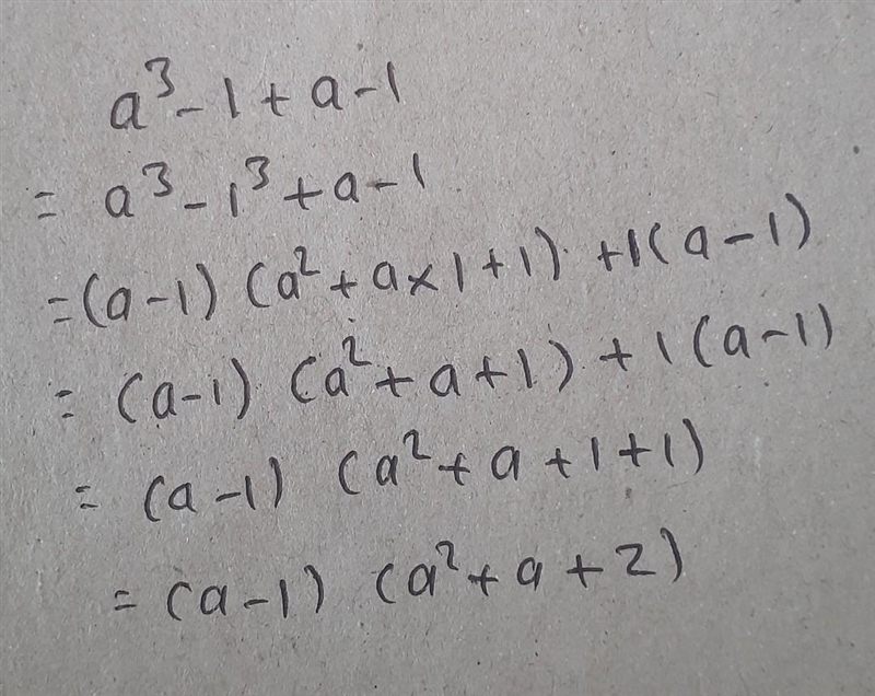 Factorize: a^3-1+ a-1-example-1