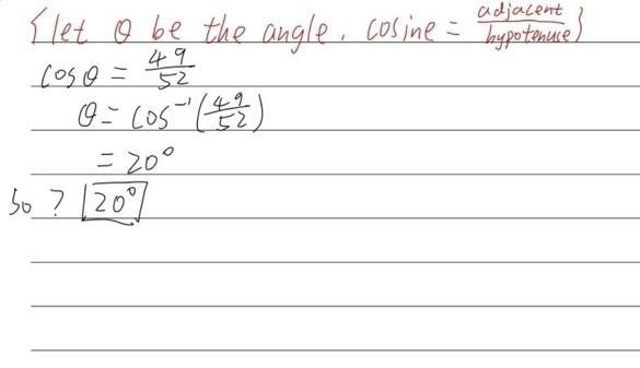 I need help ASAP!! Finding the angle Please help me-example-1