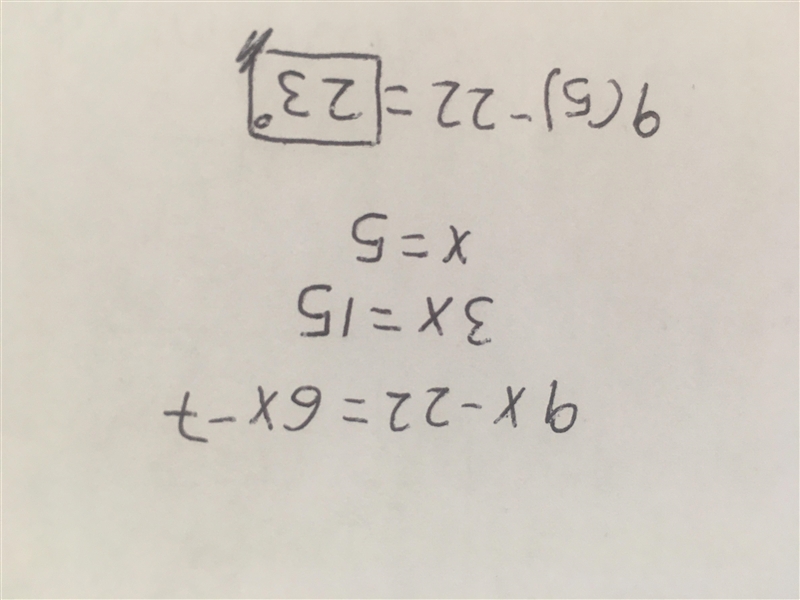 Find < ABD (6x-7) (8x-22)-example-1