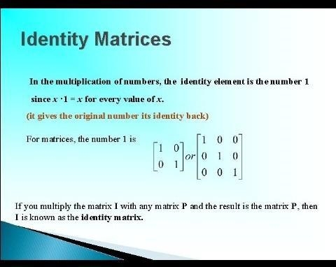 Help plz !!! Which equation shows that the product of a square matrix A and its identity-example-2