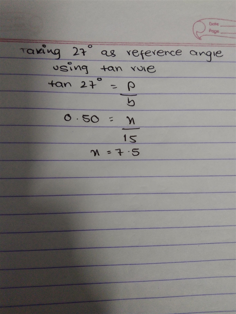 Round your answer to the nearest tenth. Use the trig ratios to solve for x.-example-1