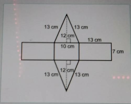 Mara drew this net to find the surface area of a triangular prism. Which is the surface-example-1