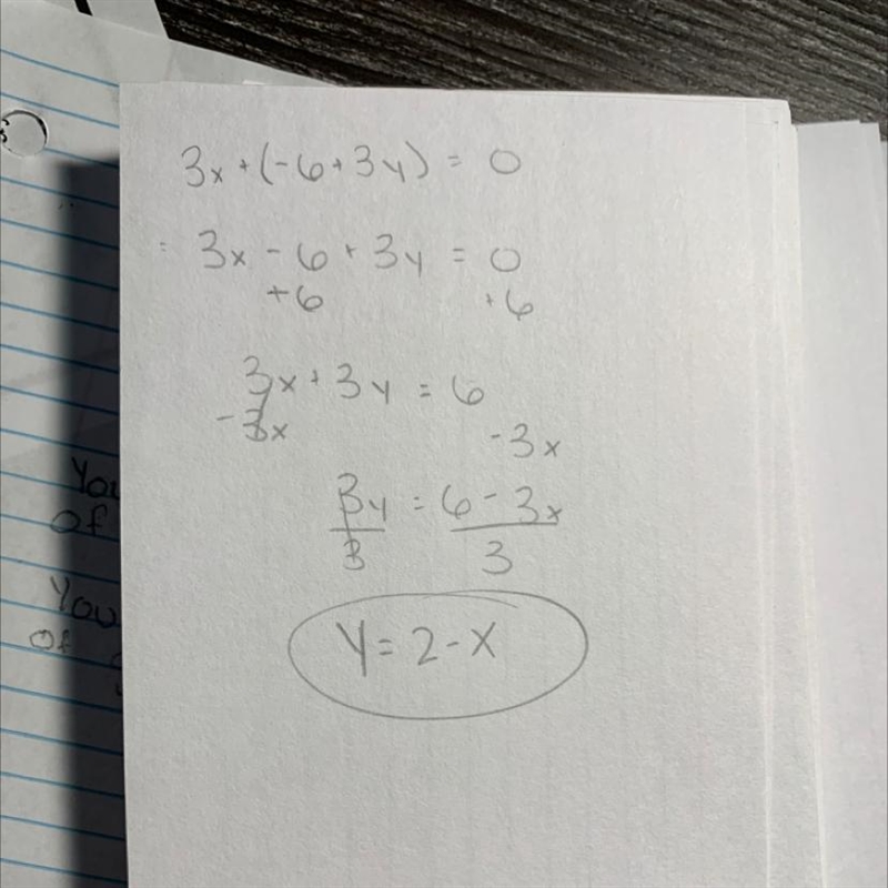 My brothers hw is 3x +(-6 + 3y)-example-1