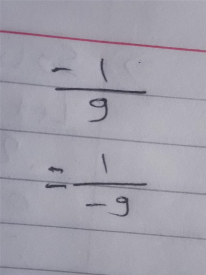 The opposite inverse of -1/9 is-example-1