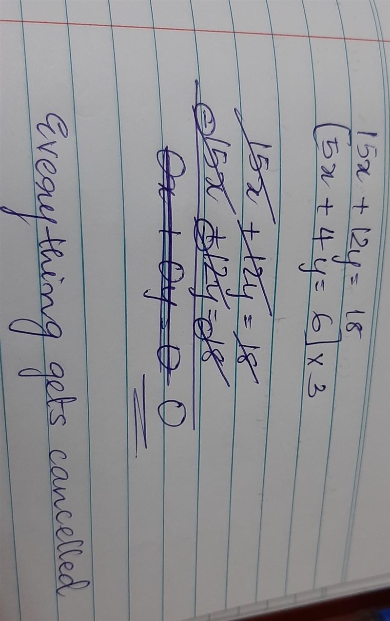 Can anyone help solve these equations using the elimination method-example-1