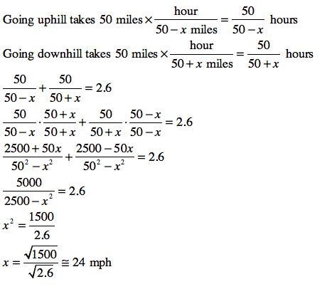 A car is driving down a road at a normal speed of 50 miles per hour. It enters a hilly-example-1