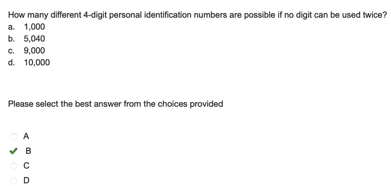 How many different 4-digit personal identification numbers are possible if no digit-example-1