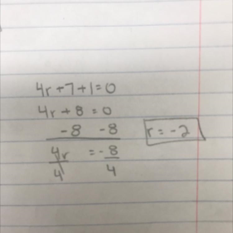 Algebra Review Simplify each expression 1. 4r+7+1 =-example-1