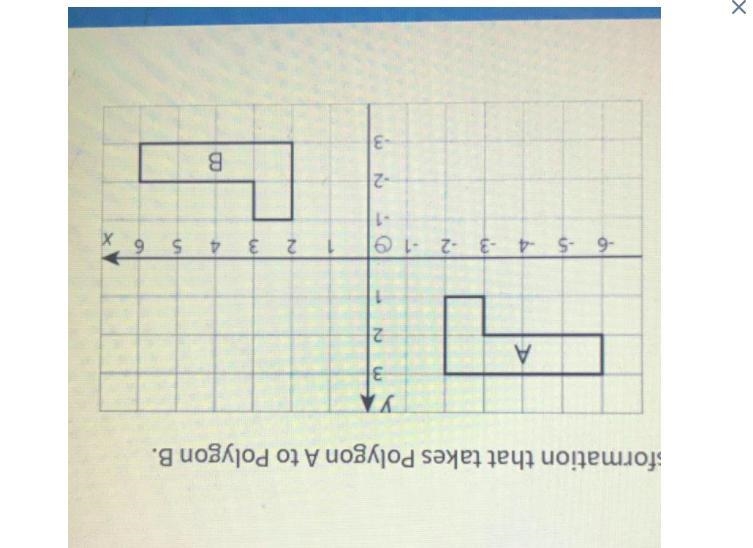 7. Describe a rigid transformation that takes Polygon A to Polygon B-example-2