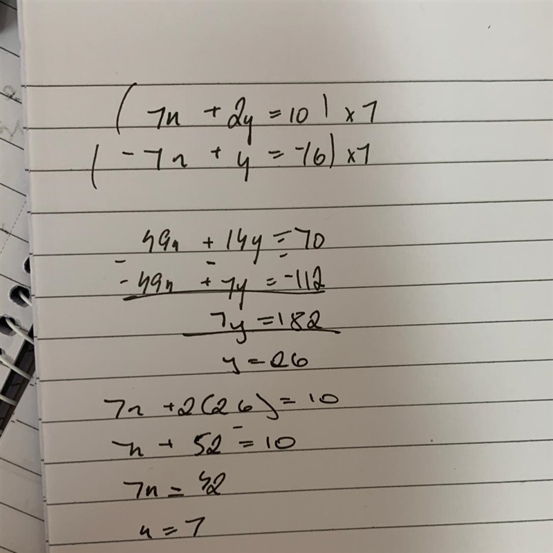 Solve each linear system by Elimination-example-1