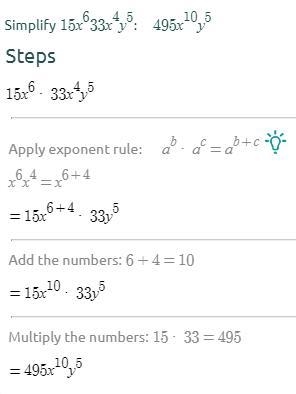 Find the greatest common factor of 15x^6 and 33x^4y^5-example-1